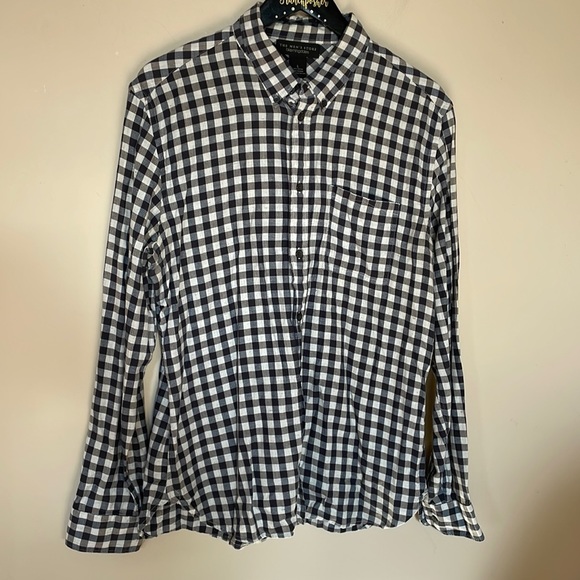 The Men's Store Bloomingdale's Plaid 100% Cotton Button Down Dress Shirt - Picture 1 of 8